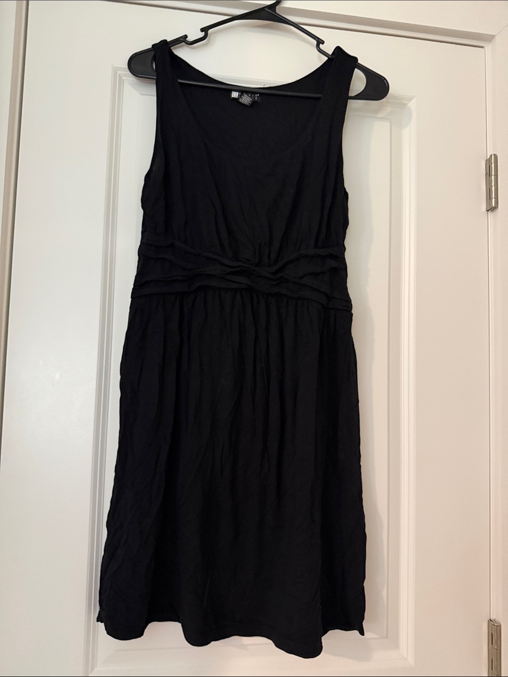 Carole Little Black Sleeveless Twist-Waist Midi Dress